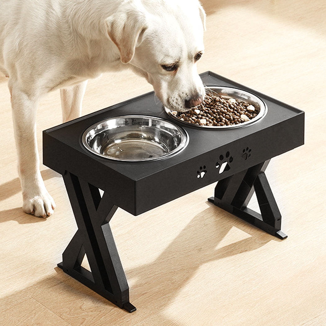 Pet Bowl Double - Adjustable Height Stand