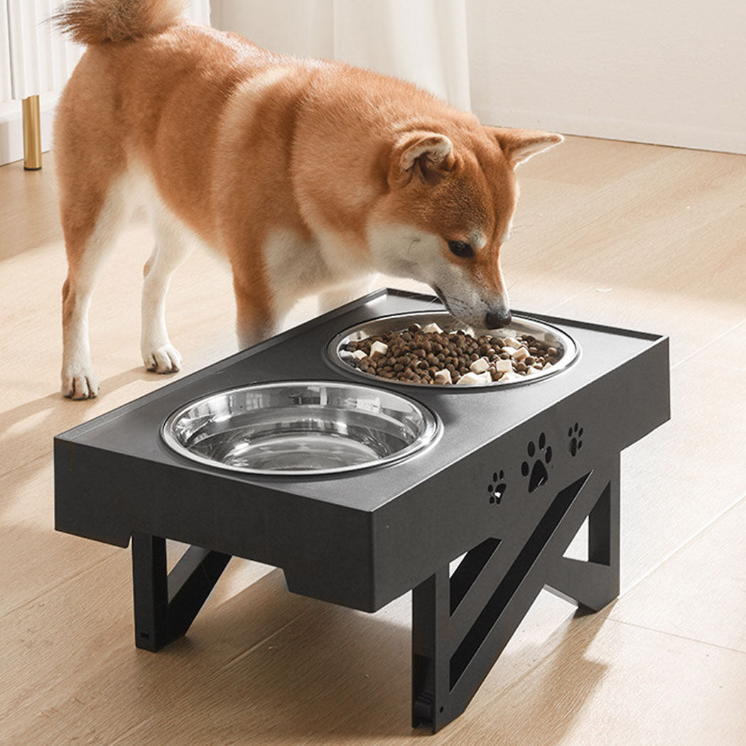 Pet Bowl Double - Adjustable Height Stand