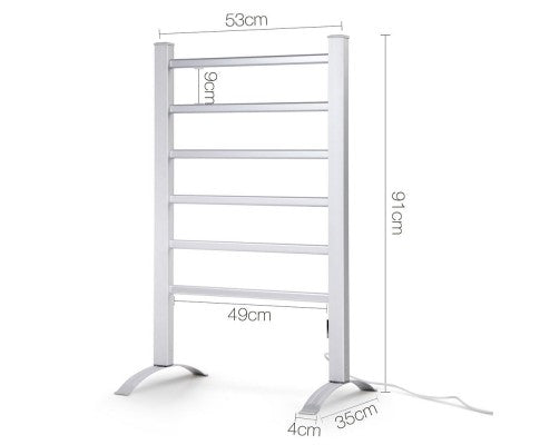 Towel Rail Electric Heated - 6 Rung
