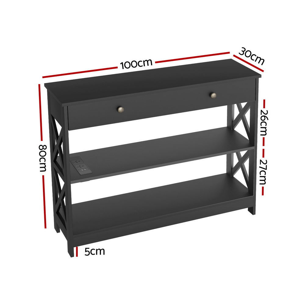 Hall Console Table 3-tier USB Outlets
