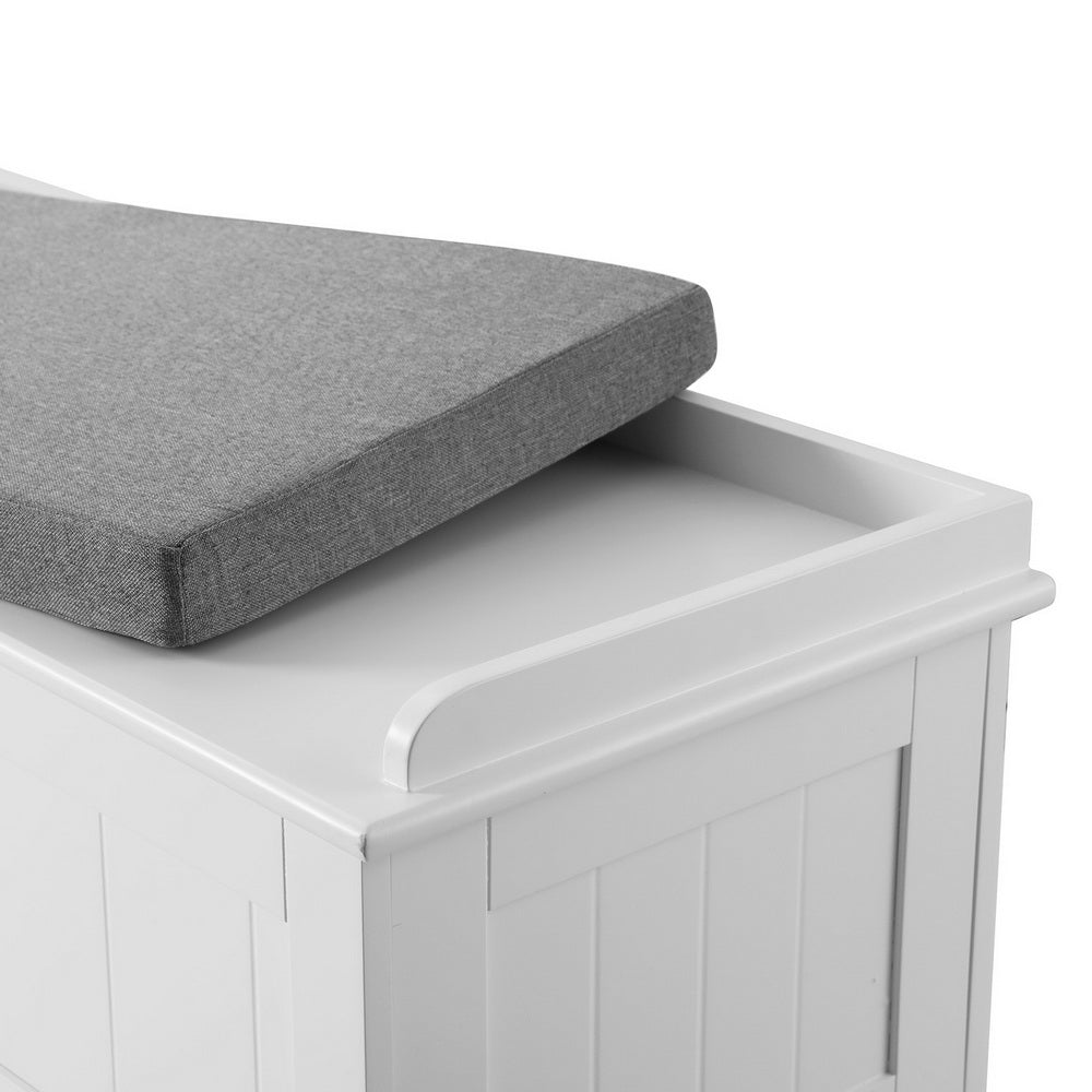 Ottoman Blanket Box 140cm Fluted Grey