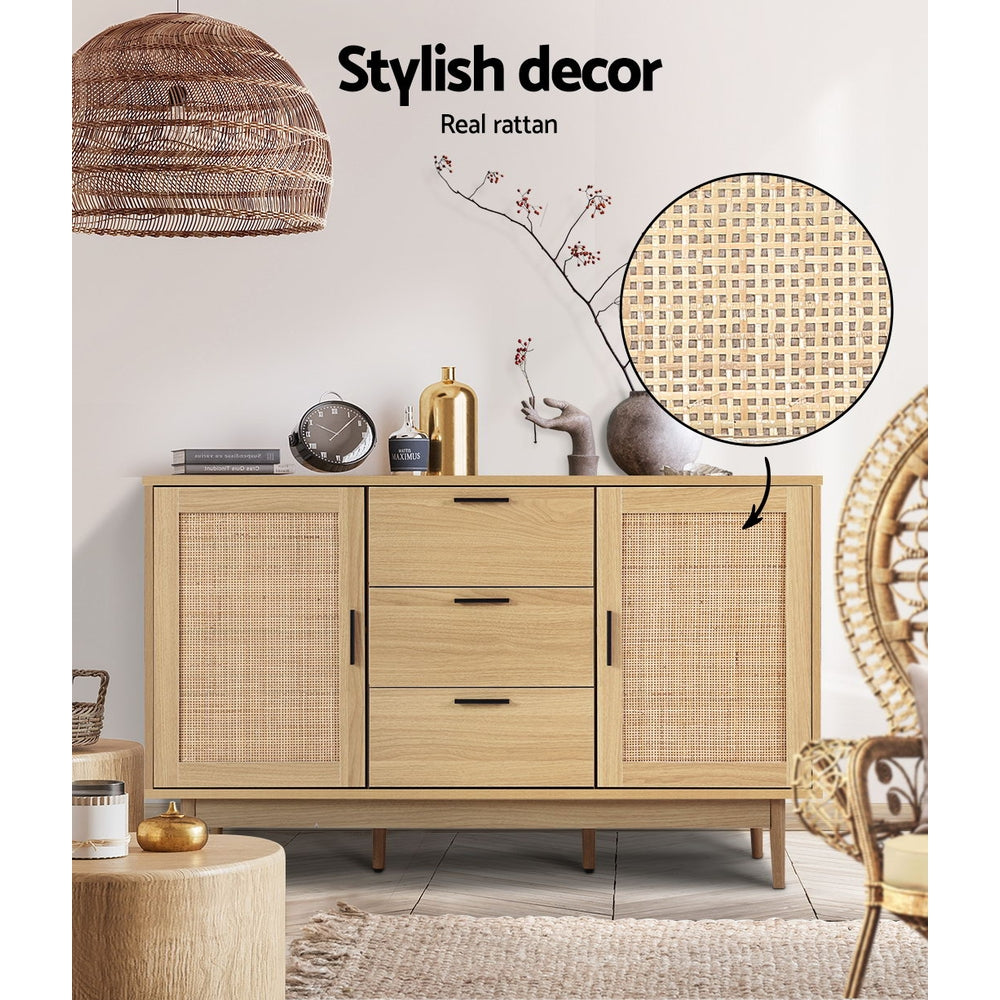 Buffet Rattan Sideboard - Oak