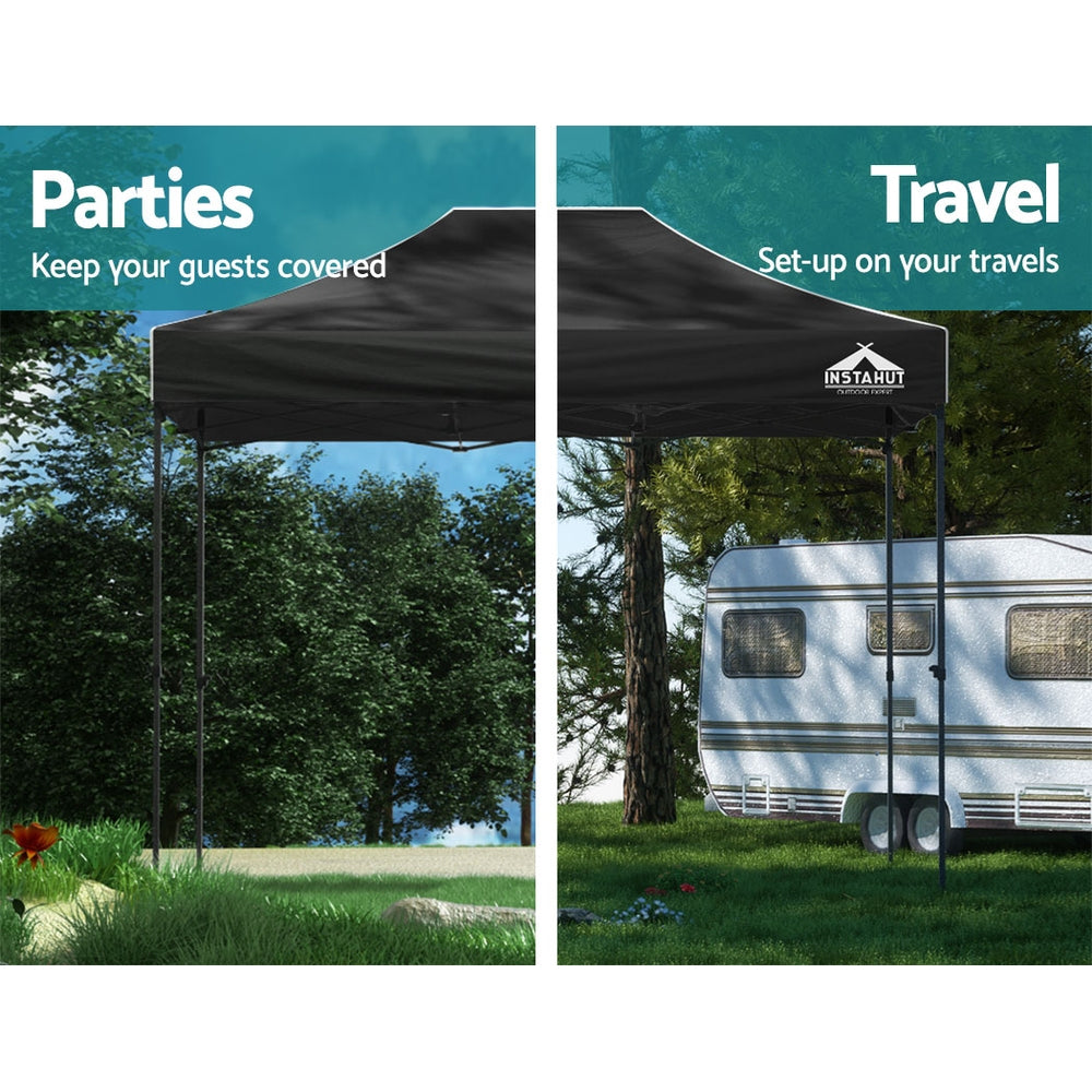 Gazebo Pop Up 3x4.5 -  Black