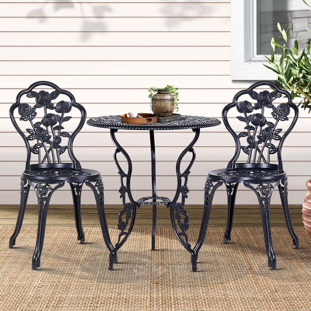 3PC Outdoor Setting  - 3PC  Black