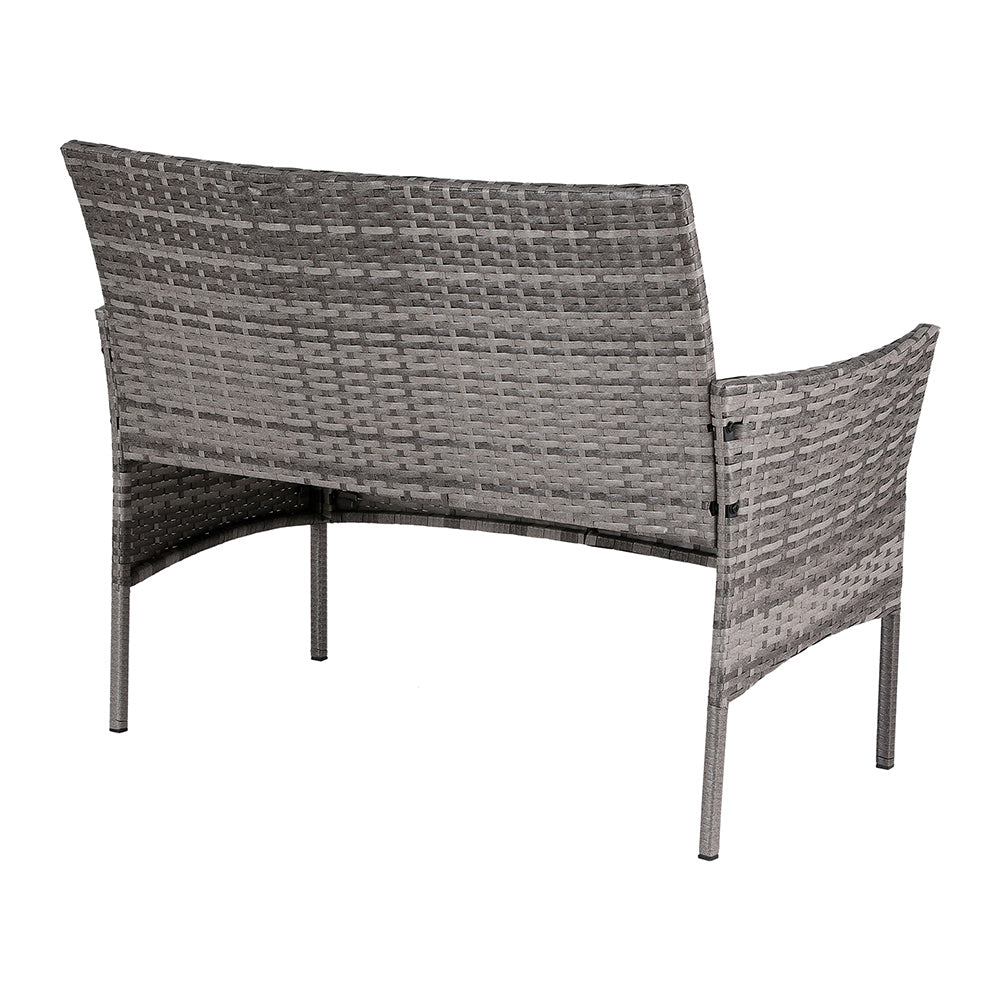 4 Seater Outdoor Setting Wicker - Grey