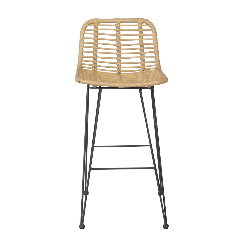 2x Outdoor Bar Stools Rattan