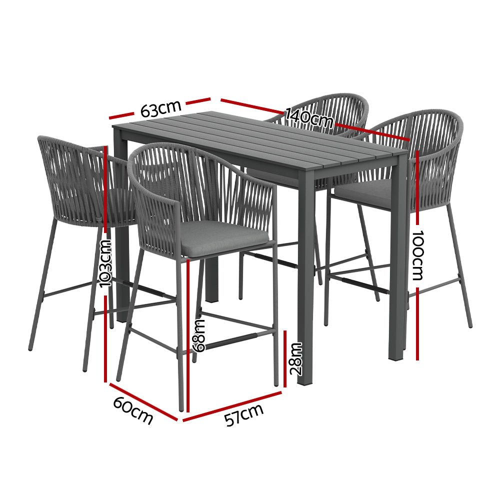 Outdoor Bar Set   5-Piece