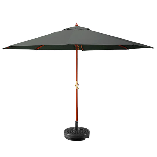 Outdoor Umbrella w/Base Pole 3m - Charcoal