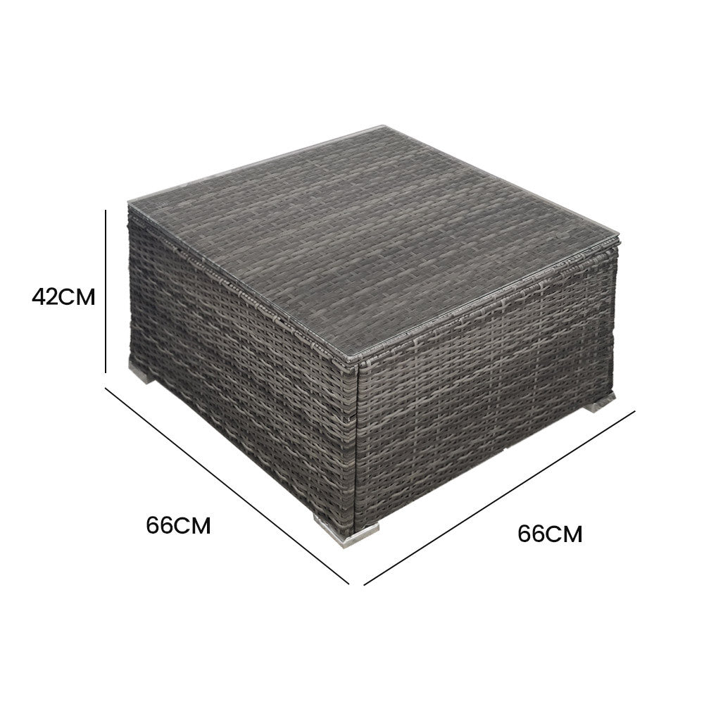 Wicker Coffee Table - Grey