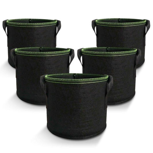 5-Pack 10 Gallons Plant Grow Bags with Handles