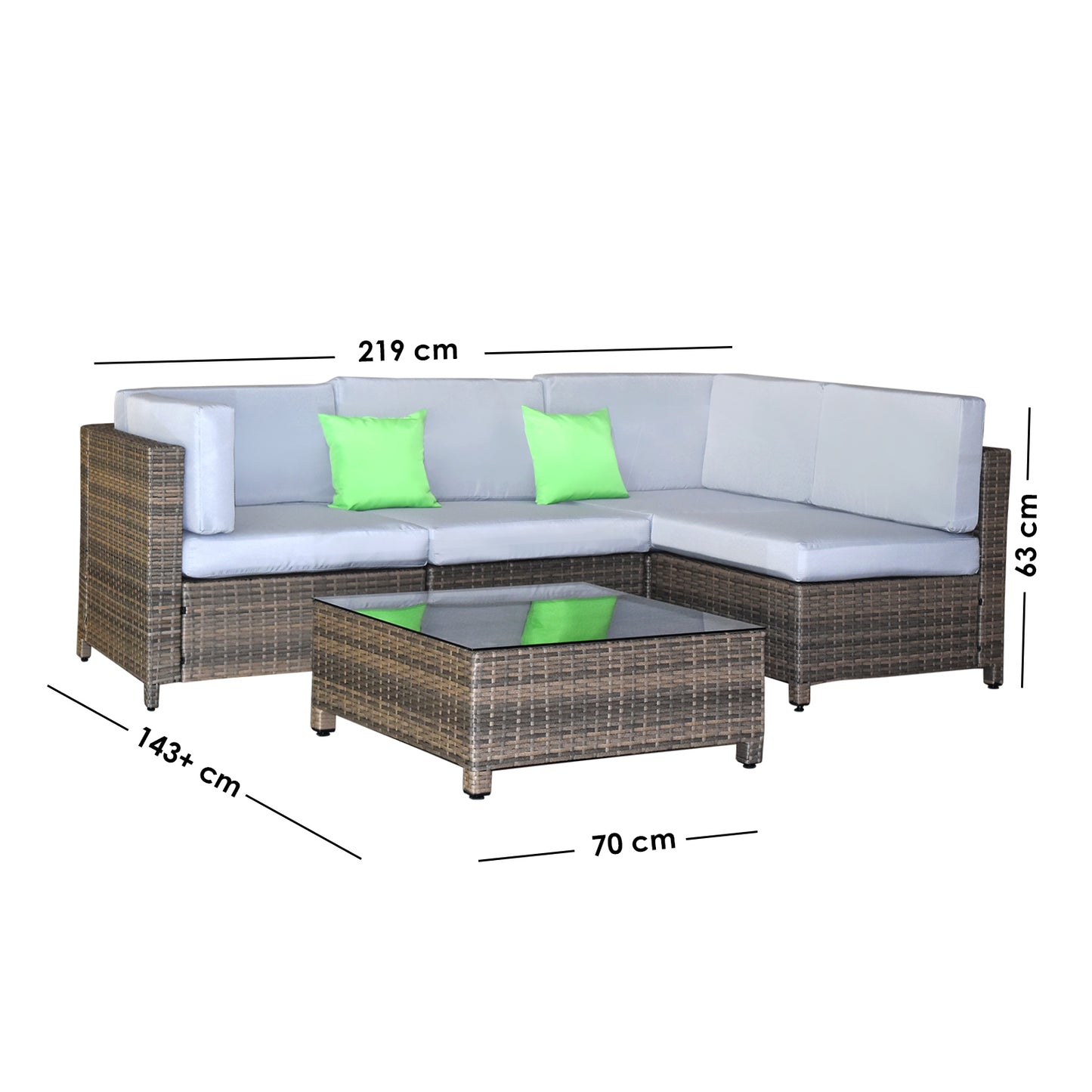 Outdoor Setting 5Pc Wicker