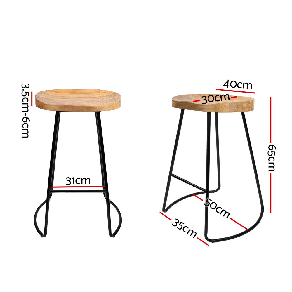 Set of 4 Vintage Tractor Bar Stools - 65cm