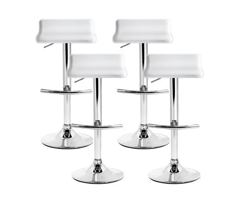 Bar Stools -Set of 4 PU Leather - White