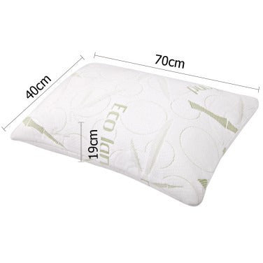 Set of 2 Bamboo Fabric Cover Shredded Memory Foam Pillow 70 x 40 cm