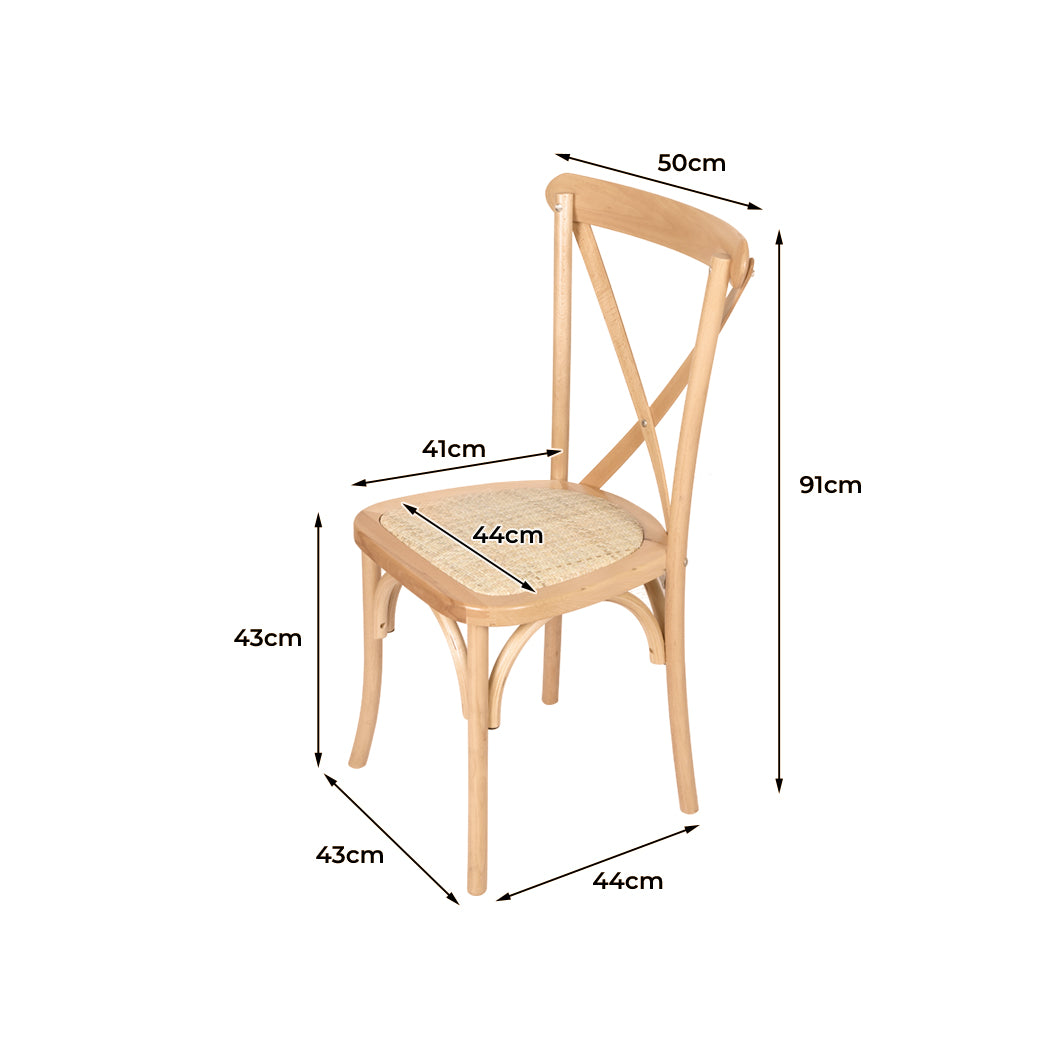 Dining Chairs x 2 - Natural