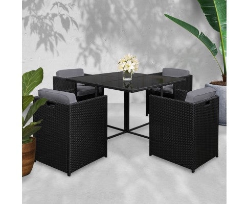 Wicker Dining Set - 5 Piece