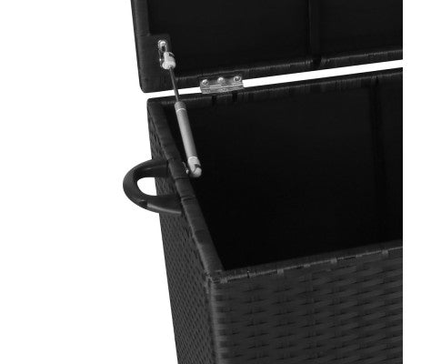 Wicker Outdoor Storage Box - Black