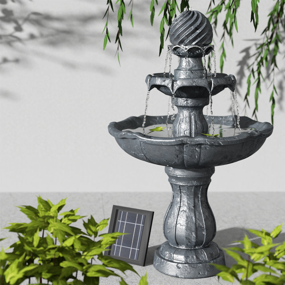 Water Fountain - 3 Tier Solar Powered - Black