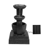 Water Fountain with Light - 3 Tier Solar Powered - Blue
