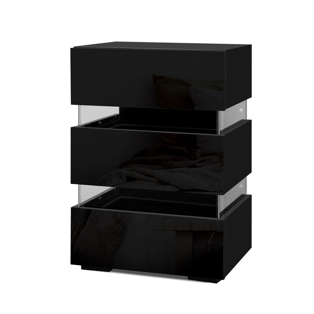 Bedside Table - Gloss Black