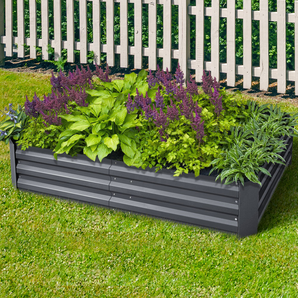 Garden Bed 2PCS 150X90X30CM Galvanised