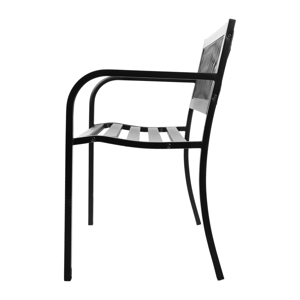 Modern Garden Bench - Black