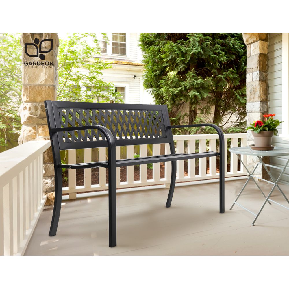 Modern Garden Bench - Black