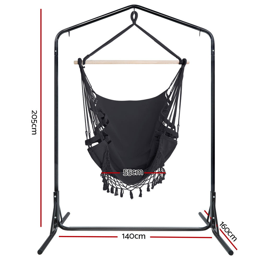 Hammock Chair with Stand - Grey