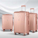 Suitcase Sets 3 Pc -Lightweight - Pink
