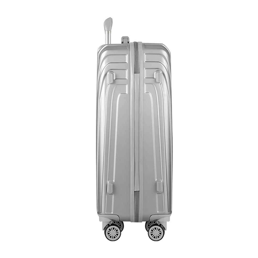 Suitcase Sets 3 Pc - Lightweight -Silver