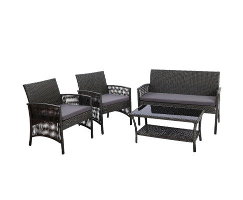 Rattan Setting - 4 piece