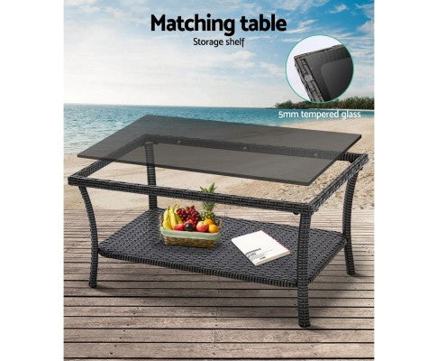 Rattan Setting - 4 piece