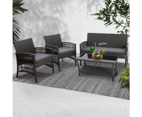 Rattan Setting - 4 piece