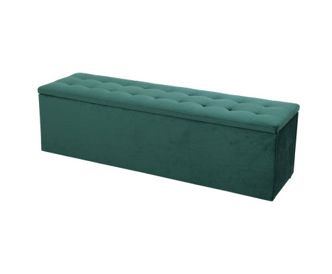 Ottoman - Large Green Velvet