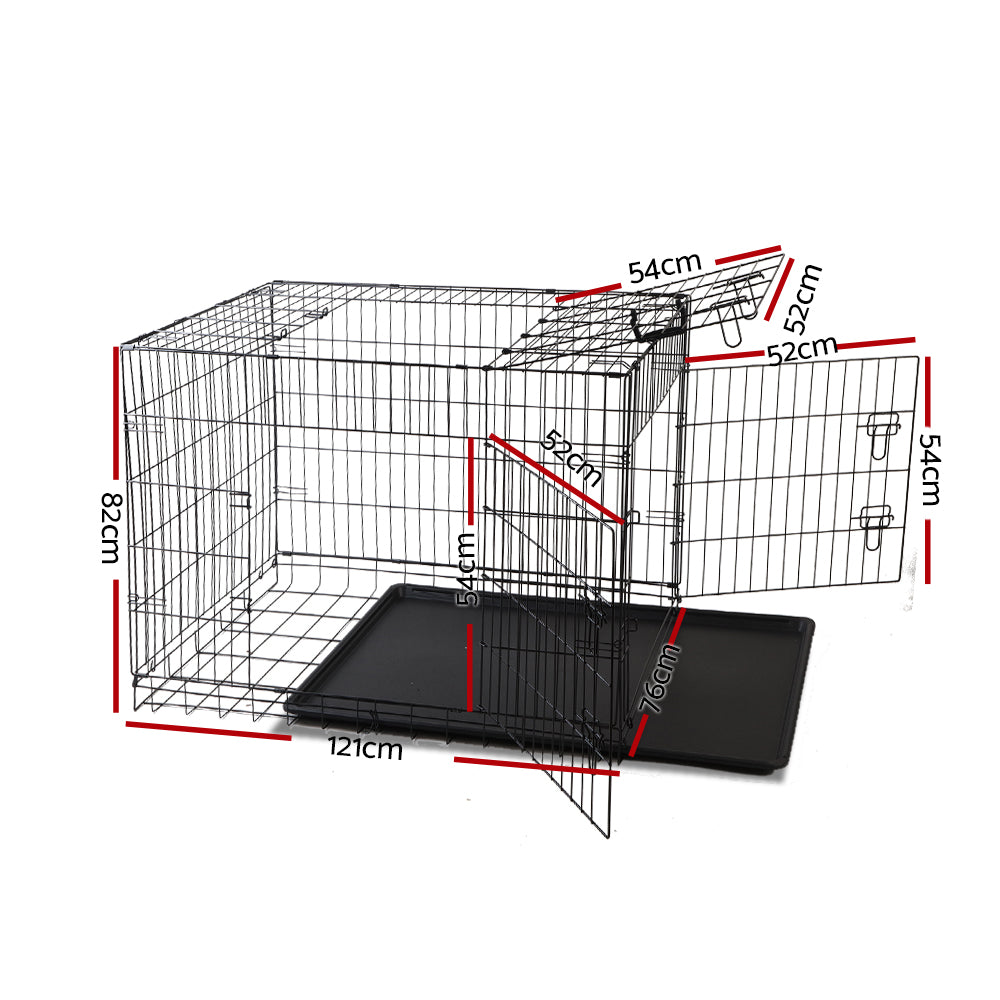 Pet Cage - 74 x 120 x 80cm - Black