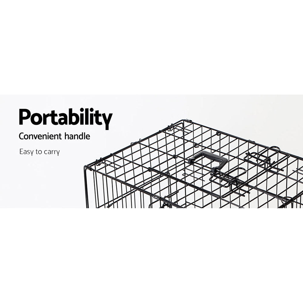 Pet Cage - 74 x 120 x 80cm - Black