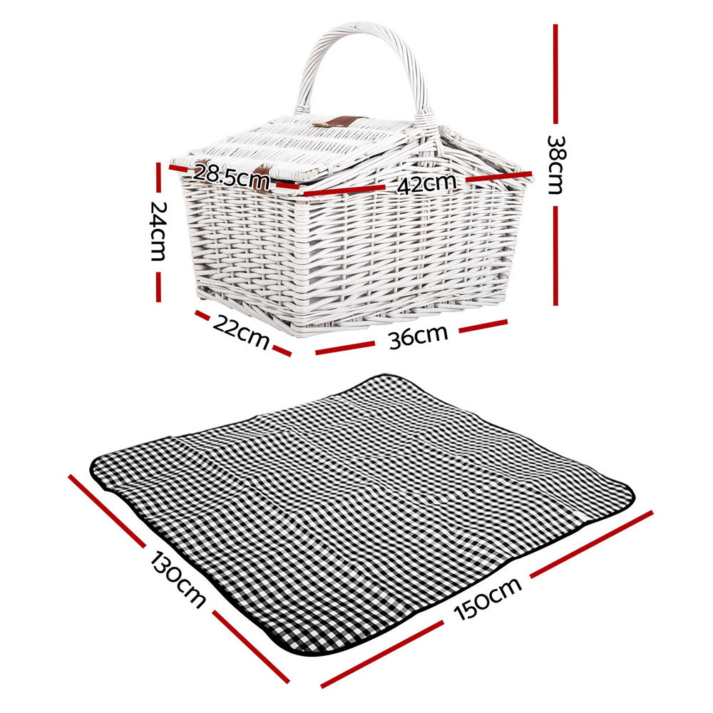 Picnic Basket -Alfresco 2 Person with Insulated Blanket