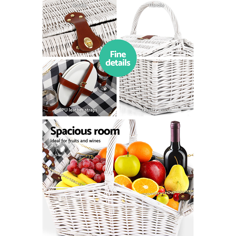 Picnic Basket -Alfresco 2 Person with Insulated Blanket