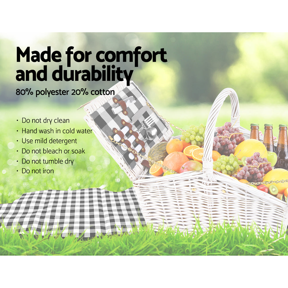 Picnic Basket -Alfresco 2 Person with Insulated Blanket