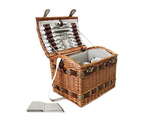 Picnic Basket Set w/ Cheese Board Blanket