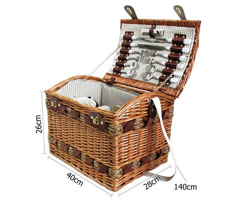 Picnic Basket Set w/ Cheese Board Blanket