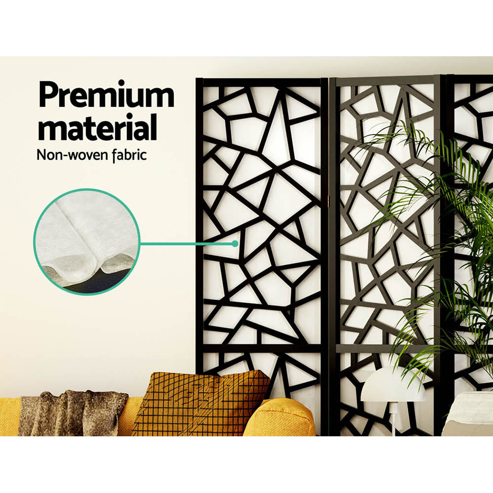 Room Divider - 4 Panel Black