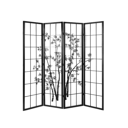 Room Divider - Black & White 4 Panel