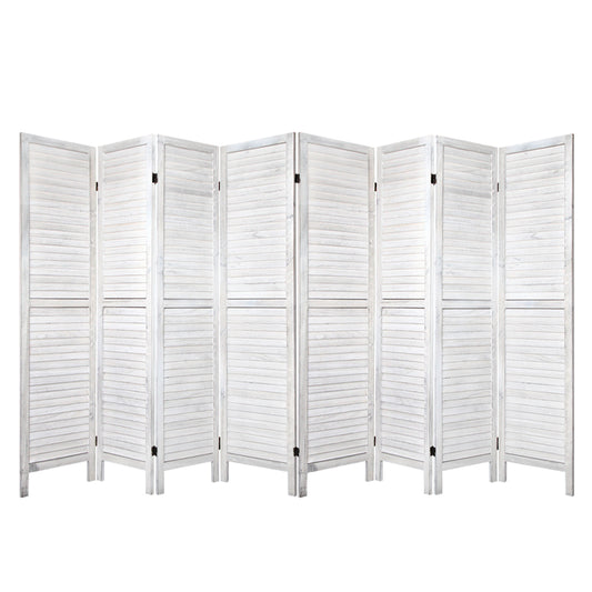 Room Divider Screen 8 Panel - White