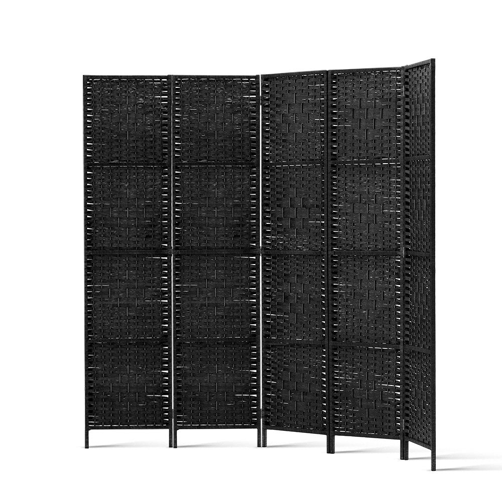 Room Divider  4 Panel  - Black