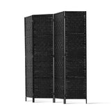 Room Divider  4 Panel  - Black