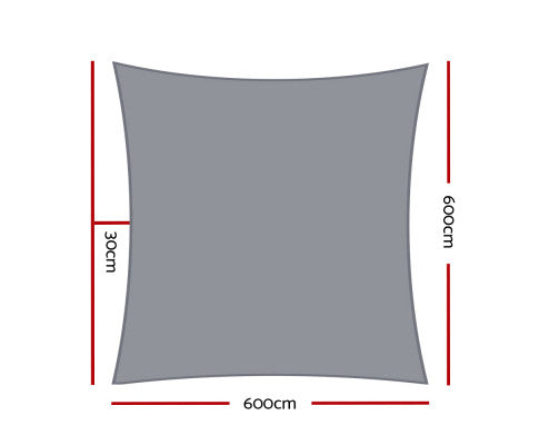 Shade Sail Grey - 6x6m