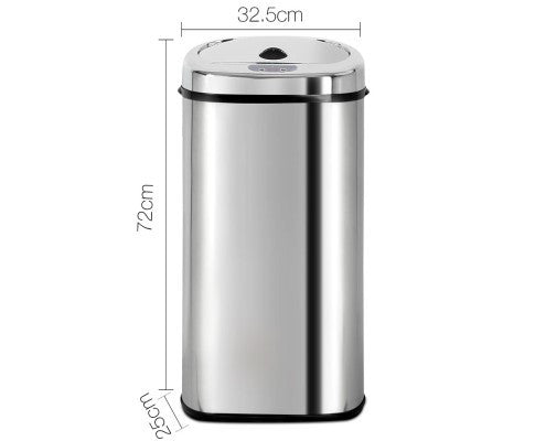 Stainless Steel Motion Sensor Rubbish Bin – 50L