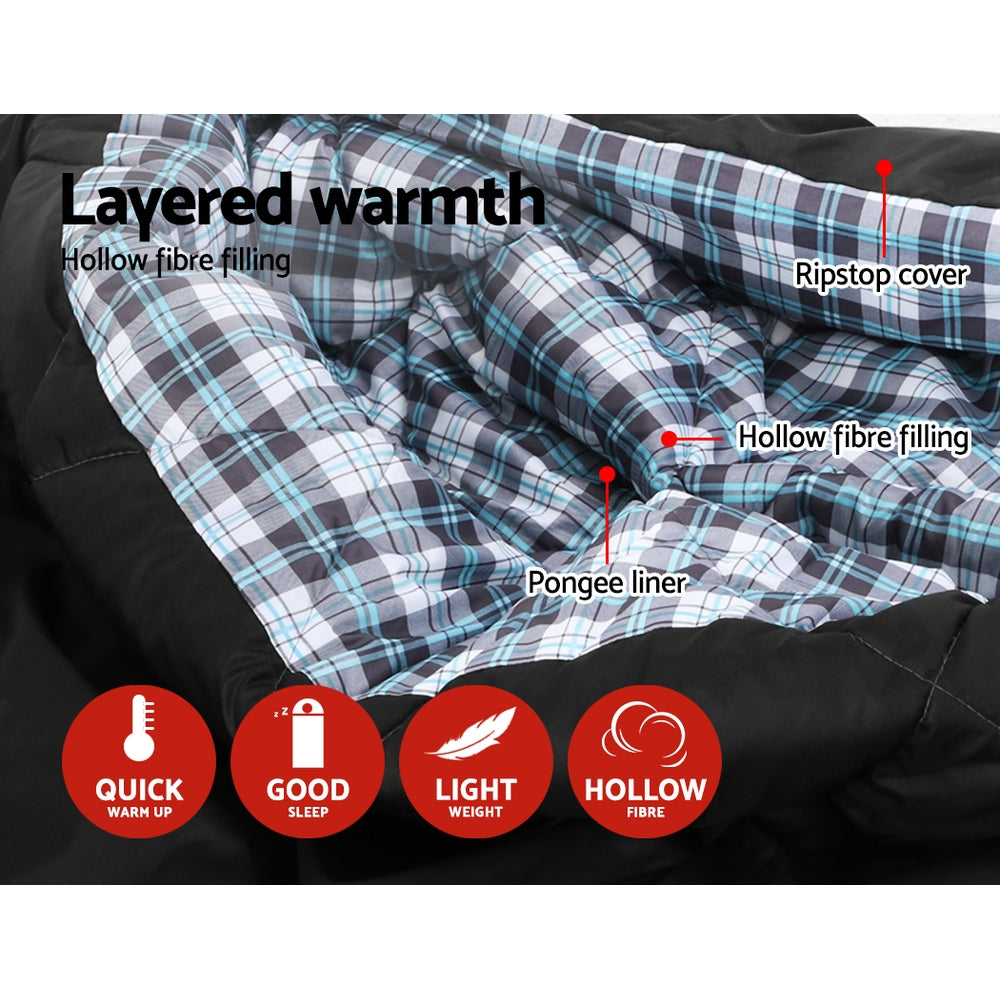 Sleeping Bag - Double Thermal Grey