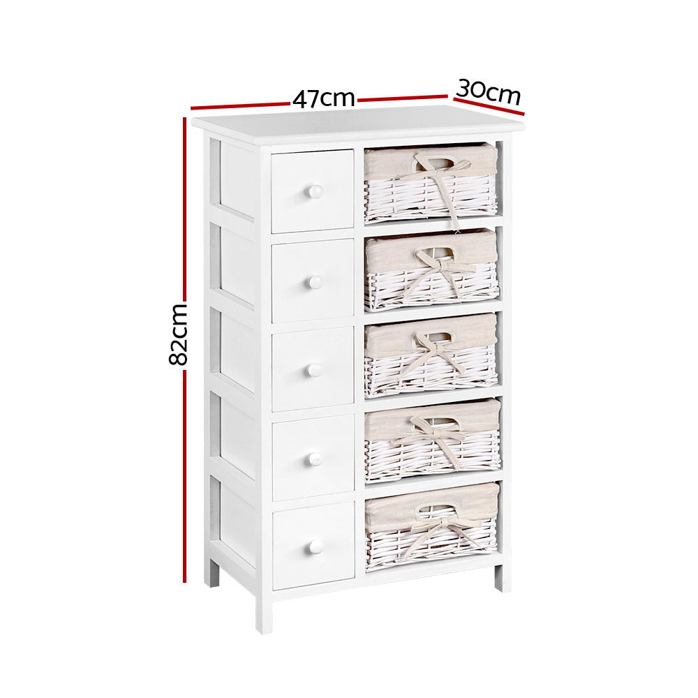 Chest of Drawers with 5 Baskets